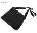 【PRADA】プラダ 三角ロゴプレート ナイロン サコッシュ ショルダーバッグ 斜め掛け ポシェット ブラック イタリア製 【中古】FF1640