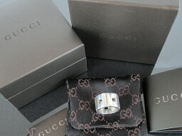 【中古】正規品 GUCCI グッチ リング マルチクロスGリング指輪 シルバー シルバー925 <strong>シルバーアクセサリー</strong> ブランドアクセサリー 日本サイズ9号 外箱・<strong>保存袋</strong>付き【送料無料】