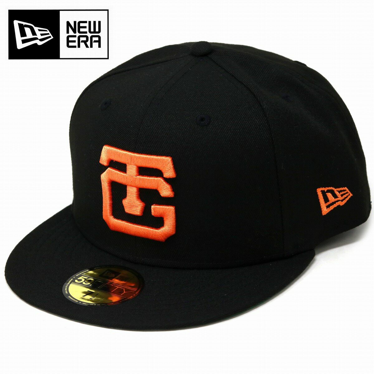 ＼本日クーポン利用で全品5%OFF／ ニューエラ キャップ 59FIFTY NPBクラシック <strong>読売ジャイアンツ</strong> 日本プロ野球認定 コラボ ベースボールキャップ フラットバイザー フリーサイズ / 黒 ブラック × ラストオレンジ [ baseball cap