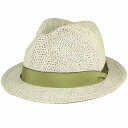 TESI/テシ 春夏 ラフィアハット 中折れ メンズ レディース イタリア 2トーンカラー グリーン/Ltグリーン(ELEHELM帽子通販専門店 中折れハット プレゼント 中折れハット 紳士帽子 女性 男性 ぼうし オシャレ おしゃれ ユニセックス 中折れ帽子 中折れ帽) 【10P26Mar16】