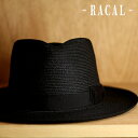 Racal ハット 中折れ帽/ストローハット ラカル/マニラ麻ブレード 天然繊維/サイズ調整可 夏のお洒落/丸みのあるシルエット レディース/黒 ブラック(ELEHELM帽子通販専門店 中折れ帽 プレゼント 中折れ帽 ぼうし 黒 中折れ)