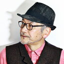 ハット 中折れハット メンズ 秋 冬 帽子 コーデュロイ 中折れ帽子 SARTORIAL CROWN NEWYORK サートリアルクラウンニューヨーク 黒 ブラック 帽子 メンズ帽 秋冬 サイズ調整可 ギフト 贈り物 中折れ帽 紳士帽 紳士帽子 L 58cm