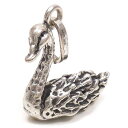 ラッキーチャーム ペンダントトップ シルバー925 白鳥 いぶし銀 CHARMS&Co. イタリア製 インポート