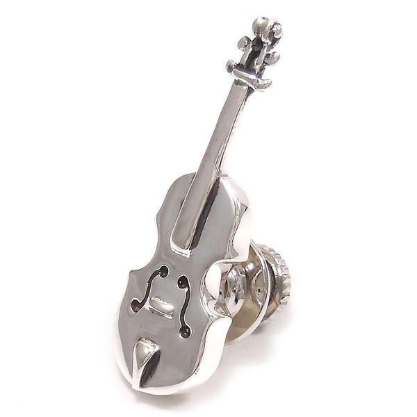 ピンブローチ ラペルピン シルバー925 楽器 バイオリン イタリア製 サツルノ インポート メンズ レディース 音楽 プレゼント ギフト