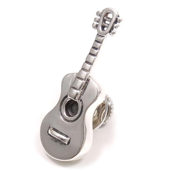 ピンブローチ ラペルピン シルバー925 楽器 ギター イタリア製 サツルノ インポート メンズ レディース プレゼント ギフト
