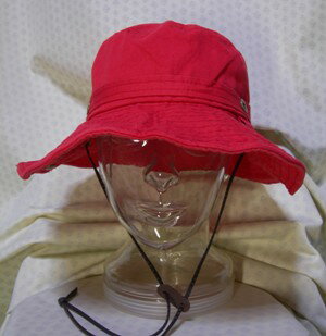 【赤 綿100% ハット】【カープ女子】【再再再再入荷】【アウトドア&カジュアル】無地テンガロン系サファリハット<真っ赤無地>【帽子】【アドベンチャーハット】【トレッキング】【カメラ女子】【釣女】【ゴルフ】