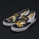 2017 ROLLICKING × VANS (ローリッキング)(バンズ)"SLIP-ON SKAJUM BLACK黒 26cm/スカジャン柄 スリッポン スニーカー