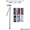 夢ライフステッキ スリムネック伸縮スリムタイプ 柄 ウェルファン 杖 つえ ステッキ 伸縮 コンパクト 歩行 補助 高齢者 敬老の日 贈り物 プレゼント