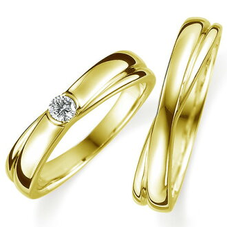 Pairing (set of 2) wedding rings engagement rings wedding rings K18 ...