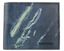 DIESEL ≪ディーゼル≫ 二つ折財布 / X03370-P0408 'MONEY-MONEY' HIRESH SMALL ダメージデニムプリント H6393 ブルー【セール】【メンズ】【プレゼント】【新作】【人気】【評判】