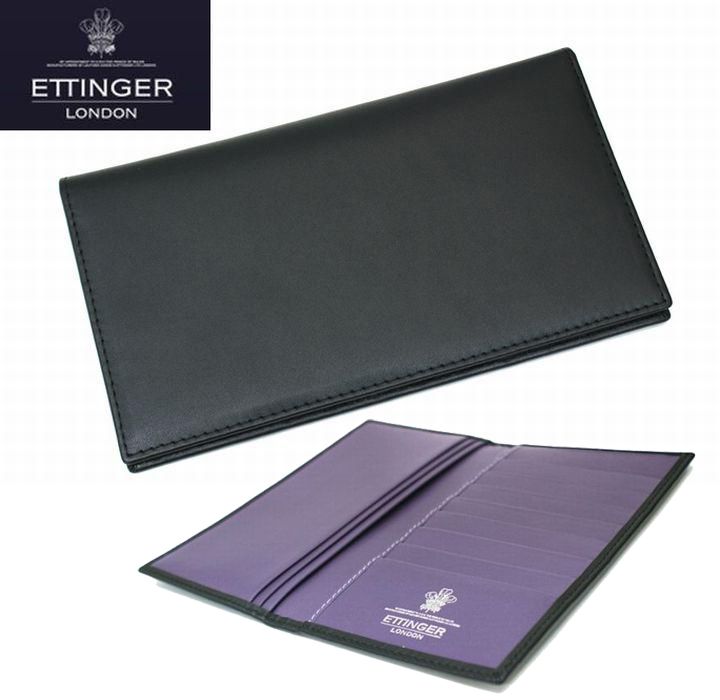 ETTINGER　　≪エッティンガー≫長財布　/ 806AJR ROYAL COLLECTION ブラック　xパープル "COAT WALLET"【半額セール　★50％オフ】