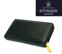 ETTINGER　　≪エッティンガー≫ラウンドジップ長財布　/ 2051JR (ET51) ブラック　（BLACK） "LARGE ZIP AROUND PURSE"　【激安セール★％オフ】