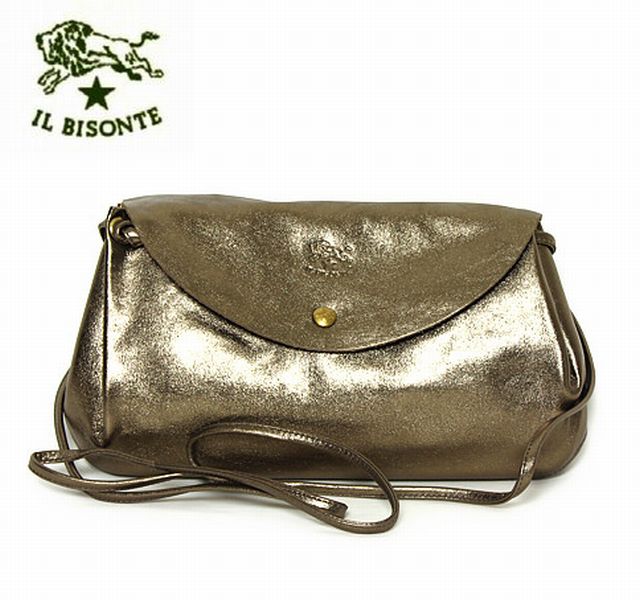 IL BISONTE　　≪イルビゾンテ≫ショルダーバッグ　A2358-P546　ブロンズポシェット　牛革　レザー【★セール】　【※お取り寄せ商品】