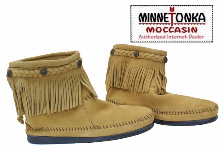 MINNETONKAߥͥȥ󥫢297 TAN ϥȥåץХååץ֡HI TOP BACK ZIP BOOT ١塡ڥ45󥪥ա