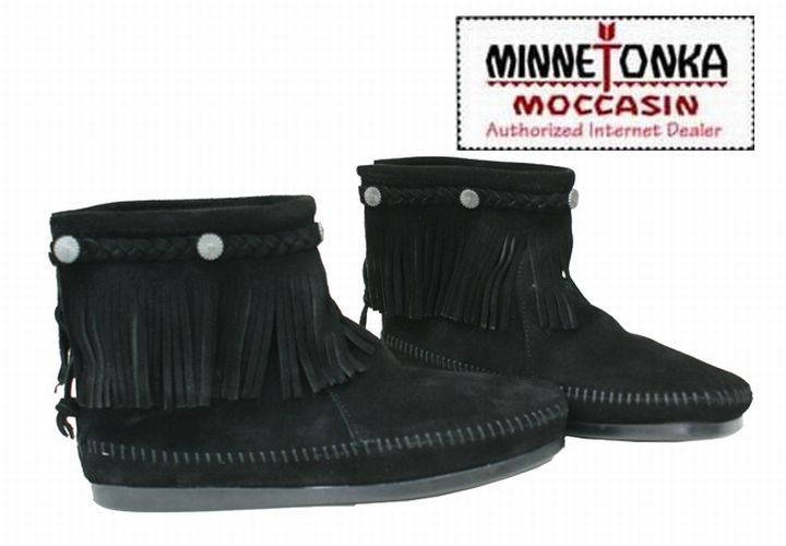 MINNETONKAߥͥȥ󥫢299 BLACK ϥȥåץХååץ֡HI TOP BACK ZIP BOOT֥åڥ45󥪥ա
