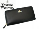 Vivienne Westwood≪ヴィヴィアンウエストウッド≫ラウンドファスナー長財布 /5140VNAPPA CALF ブラック ナッパカーフ 【特価セール】