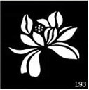(ファンタジー) TheFantasy ヘナタトゥー グリッタータトゥー 用の ステンシルシート 花 l093【5枚セット】