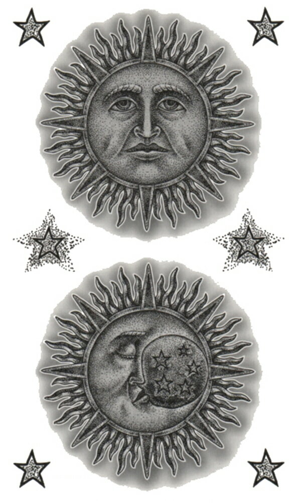 （ファンタジー） TheFantasy タトゥーシール タトゥーシール 太陽と月 星 hm…...:auc-fantasy-dress:10012647