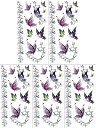 (ファンタジー) TheFantasy 【5枚セット】 タトゥーシール 蝶 花鎖 ymx196 【レギュラー】