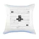 英語 名言 グッズ クッション Lサイズ ACT,AND GOD WILL ACT. 141【ウッド】45×45cm オリジナル おすすめ かっこいい 腰痛対策に【ポジティブグッズ】