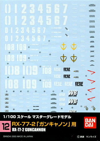 ǥNo.12 1100 MG RX-77-2 ֥󥭥Υ Կž̥ǥ