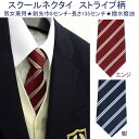 【メール便OK】スクールネクタイ エンジ×金茶ストライプ/紺×サックスストライプ 【男女兼用】【ラッキーシール対応】