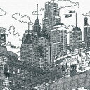 街並みイラスト アートボード アートパネル STREET L...