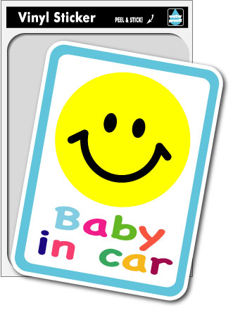 マジステ SK-001 Baby in car SMILE-white ベビーインカー 車…...:auc-generalsticker:10000223