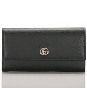 グッチ 456116 ダブルG 二つ折り長財布 レザー ブラック 黒 GUCCI 【中古】 楽ギフ あす楽