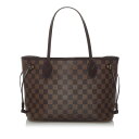 ルイ ヴィトン ダミエ ネヴァーフル PM トートバッグ N51109 ブラウン PVC レザー レディース LOUIS VUITTON 【中古】