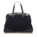 グッチ グッチシマ ハンドバッグ 295530 ブラック スウェード レザー レディース GUCCI 【中古】