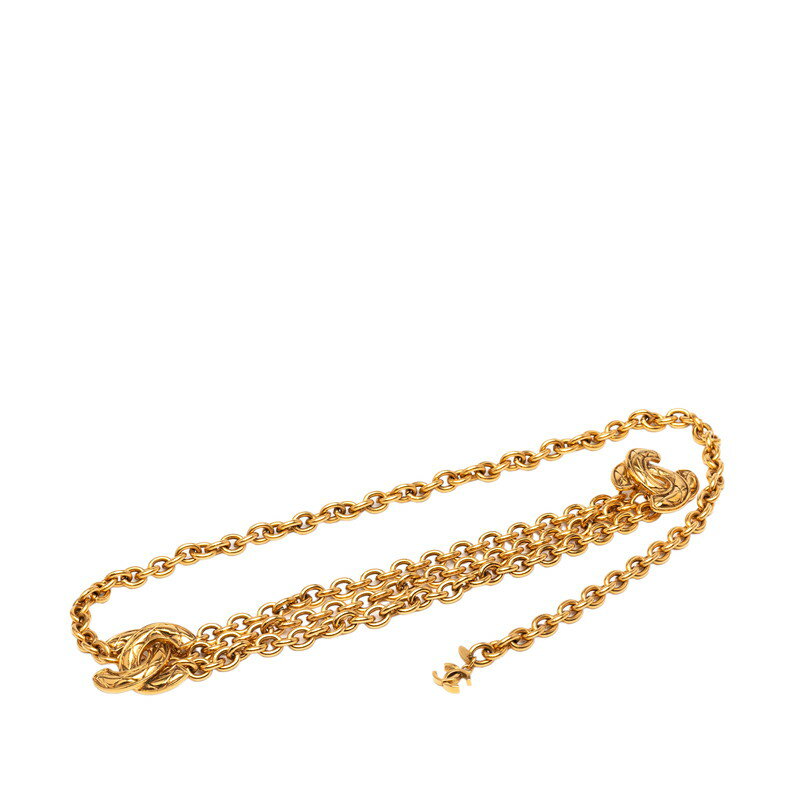 シャネル マトラッセ ココマーク チェーン ベルト ゴールド メッキ レディース CHANEL 【中古】