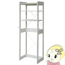 【メーカー直送】JKプラン 木製 冷蔵庫ラック 幅60 cm 冷蔵庫 上 収納 棚 レンジ 収納 ラック フック付き 可動棚 KKS-0013-WH【smtb-k】【ky】【KK9N0D18P】