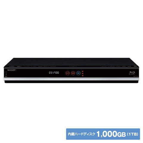 シャープ 1TB HDD内蔵 3番組　ブルーレイレコーダー AQUOS　BD-T1700【…...:auc-gion:10137060