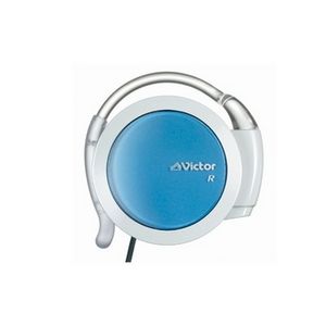 税込特価■ビクター　Victor　耳掛け型アームレスヘッドホン　ホワイト＆ブルー　 HP-AL202-WA