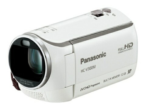 送料無料■HC-V300M-W　パナソニック　メモリー内蔵フルハイビジョンビデオカメラ　ホワイト系