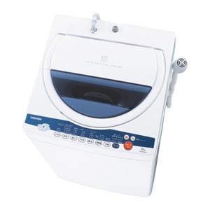 送料無料■AW-60GK-W 東芝 全自動洗濯機 洗濯6.0kg／簡易乾燥1.3kg 