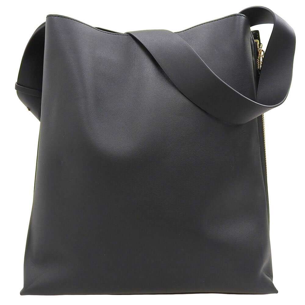 楽天スーパーセール！【中古】 超美品 ロペ エポール ?POR 現行タグ Y BAG Shoulder Large PVCレザー ダブルジップ ショルダー クロスボディバッグ 黒A4 レディース ほぼ未使用