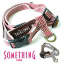 メール便可★アウトレット特価! 大型犬用ハーネス 胴輪 レッド ブルー ストライプ L SOMETHING by EDWIN 在庫限り/ 【RCP】