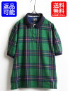 90's ■ チャップス ラルフローレン チェック 柄 半袖 ポロシャツ ( 男性 メンズ L ) 90年代 古着 POLO ラルフ 半袖シャツ CHAPS ボックス| 【USA古着】【古着】中古 RALPH LAUREN 半袖ポロシャツ チェックシャツ チェック柄 ボックスシルエット タータンチェック
