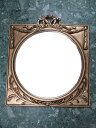 リボンスクエア&ラウンドミラーmr126g【クラシカル雑貨】【新生活】【RCP】