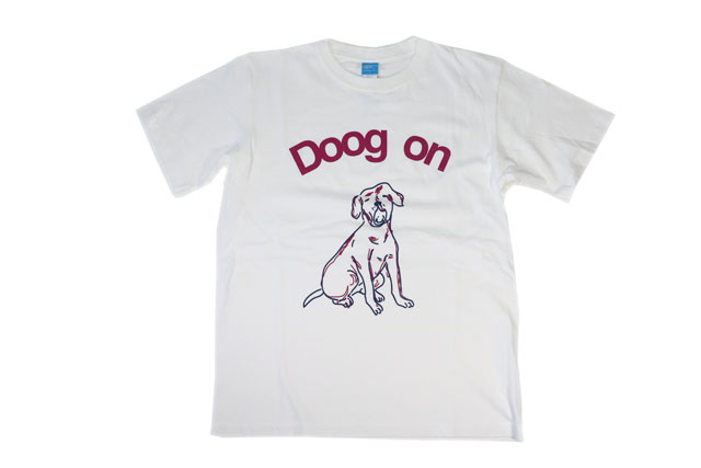 GOOD ON/グッドオン　メンズ半袖 DOOG ON/ドッグオンTシャツ 「あくびラブ」ホワイト あす楽 送料無料