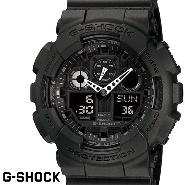 CASIO GA-100-1A1 G-SHOCK Gショック ブラック 黒 デジアナ 腕時計 うでどけい メンズ g－shock