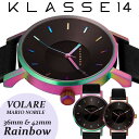 【送料無料】KLASSE14 クラス14 クラッセ 腕時計 MARIO NOBILE VOLARE RAINBOW レザーベルト 36mm 42mm うでどけい レインボー ブラック KLASSE14 VO15TI001M VO15TI001W