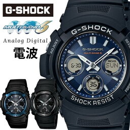 【訳あり特価】G-SHOCK ジーショック CASIO カシオ 電波ソーラー 黒 <strong>ブラック</strong> デジタル アナログ ブランド メンズ 腕時計 G－SHOCK ブルー シルバー