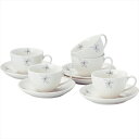 はなはな 5客コーヒーセット SE18-67【本州四国九州7560円以上で送料無料 コーヒーカップ セット おしゃれ 高級感 花柄 小花柄 花模様】