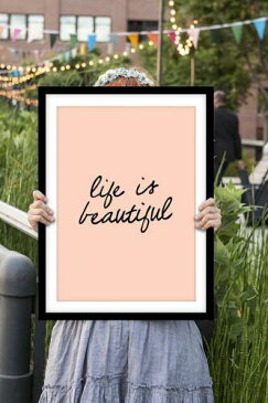 THE MOTIVATED TYPE | LIFE IS BEAUTIFUL (black) | A3 アートプリント/ポスター