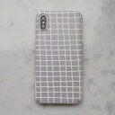 DESSI DESIGNS | CROSS STRIPES / GRID (light grey) | iPhone 11 proケース