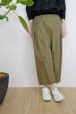 【エントリーでポイント10倍】STAMP AND DIARY | ウエストタックワイドパンツ 82cm丈 (khaki) | ボトムス【送料無料 スタンプアンドダイアリー レディース シンプル カーキ】