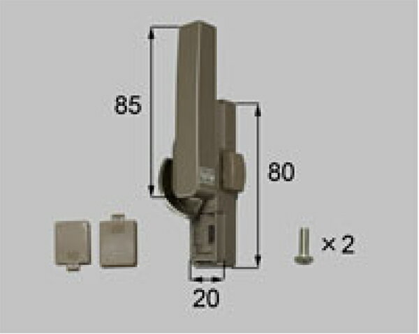 <strong>AAAZC22L</strong>　LIXIL リクシル トステム　（サッシ 引違い錠 クレセント 左側用） ネジカバー有り　※3セット入り